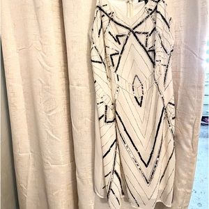 White, sequin cocktail dress